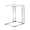 Contemporary Home Living 24.75" Silver C-Shaped Table with Rectangular Glass Top